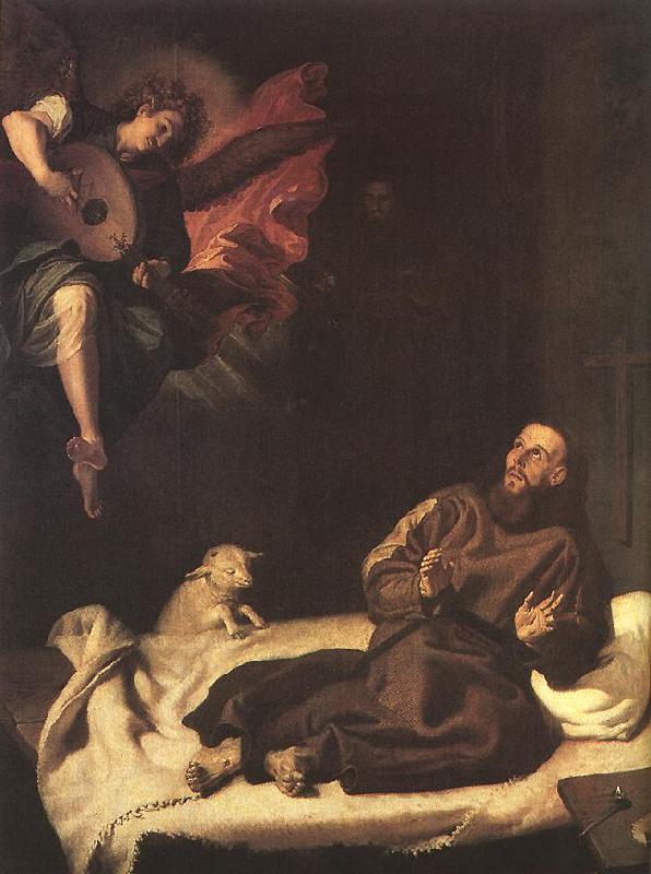 RIBALTA, Francisco St Francis Comforted by an Angel